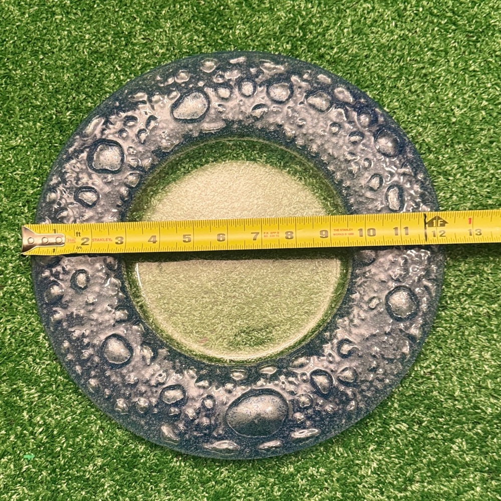 Elegant Blue and Green Textured Plate - Picture 5 of 5